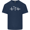 Pulse Archery Archer Funny ECG Kids T-Shirt Childrens Navy Blue