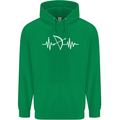 Pulse Archery Archer Funny ECG Mens 80% Cotton Hoodie Irish Green