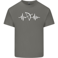Pulse Archery Archer Funny ECG Mens Cotton T-Shirt Tee Top Charcoal