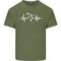 Pulse Archery Archer Funny ECG Mens Cotton T-Shirt Tee Top Military Green
