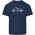 Pulse Archery Archer Funny ECG Mens Cotton T-Shirt Tee Top Navy Blue