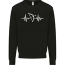 Pulse Archery Archer Funny ECG Mens Sweatshirt Jumper Black