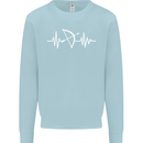 Pulse Archery Archer Funny ECG Mens Sweatshirt Jumper Light Blue