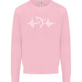 Pulse Archery Archer Funny ECG Mens Sweatshirt Jumper Light Pink