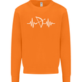 Pulse Archery Archer Funny ECG Mens Sweatshirt Jumper Orange