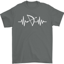 Pulse Archery Archer Funny ECG Mens T-Shirt Cotton Gildan Charcoal