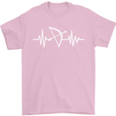 Pulse Archery Archer Funny ECG Mens T-Shirt Cotton Gildan Light Pink
