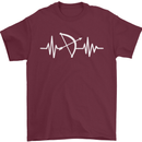Pulse Archery Archer Funny ECG Mens T-Shirt Cotton Gildan Maroon