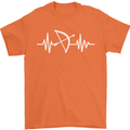 Pulse Archery Archer Funny ECG Mens T-Shirt Cotton Gildan Orange
