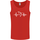 Pulse Archery Archer Funny ECG Mens Vest Tank Top Red