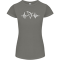 Pulse Archery Archer Funny ECG Womens Petite Cut T-Shirt Charcoal