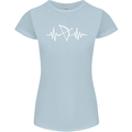 Pulse Archery Archer Funny ECG Womens Petite Cut T-Shirt Light Blue