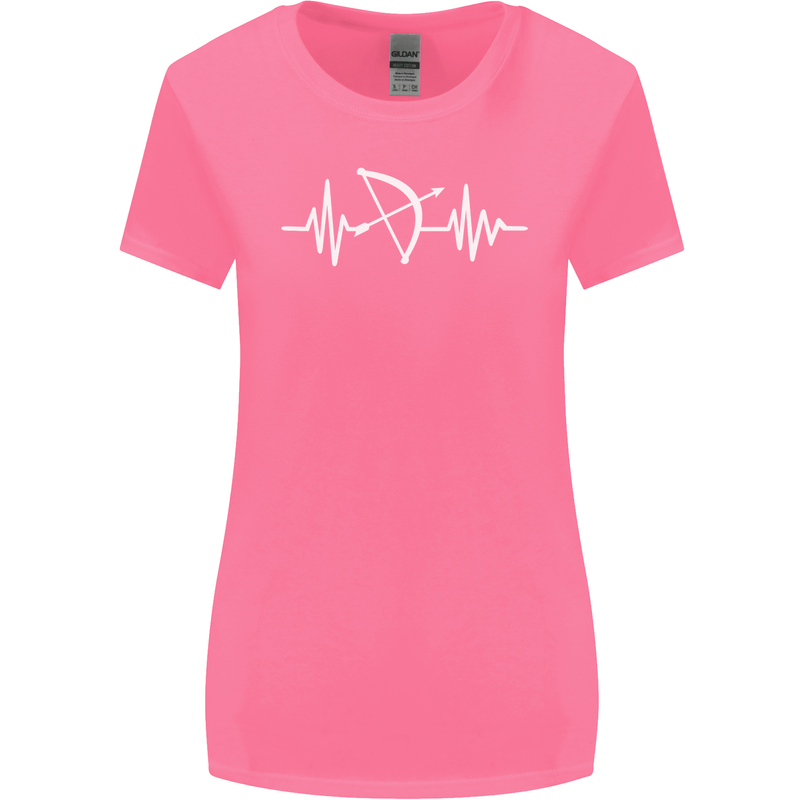 Pulse Archery Archer Funny ECG Womens Wider Cut T-Shirt Azalea