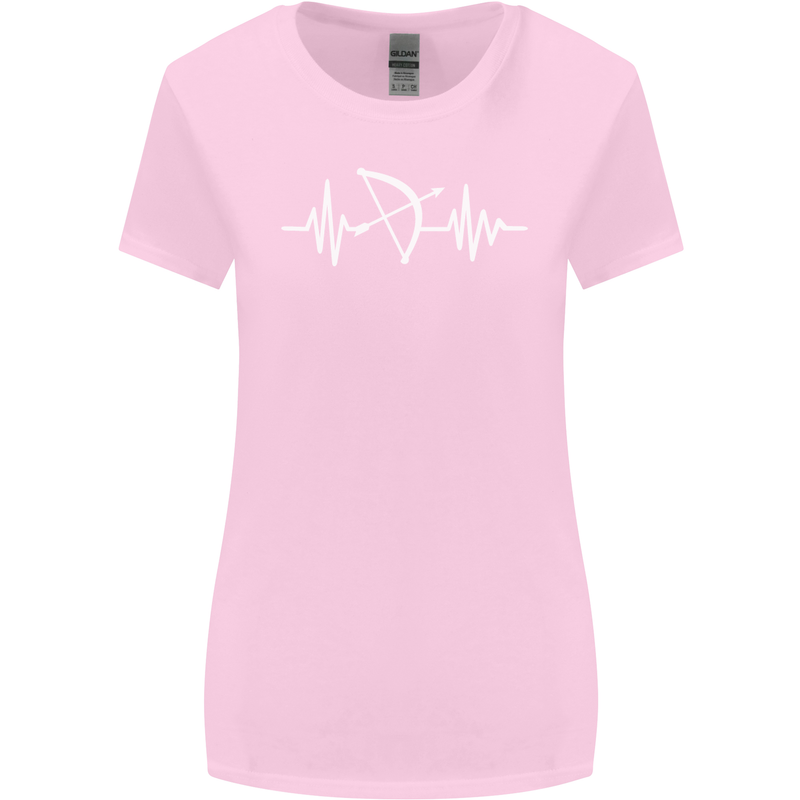 Pulse Archery Archer Funny ECG Womens Wider Cut T-Shirt Light Pink