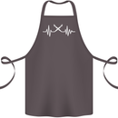 Pulse Artist Art Teacher Fine ECG Cotton Apron 100% Organic Dark Grey