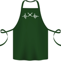 Pulse Artist Art Teacher Fine ECG Cotton Apron 100% Organic Forest Green