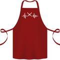 Pulse Artist Art Teacher Fine ECG Cotton Apron 100% Organic Maroon