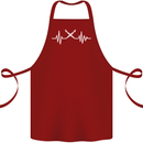 Pulse Artist Art Teacher Fine ECG Cotton Apron 100% Organic Maroon
