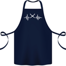 Pulse Artist Art Teacher Fine ECG Cotton Apron 100% Organic Navy Blue