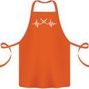 Pulse Artist Art Teacher Fine ECG Cotton Apron 100% Organic Orange