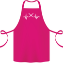 Pulse Artist Art Teacher Fine ECG Cotton Apron 100% Organic Pink