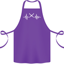 Pulse Artist Art Teacher Fine ECG Cotton Apron 100% Organic Purple