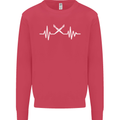 Pulse Artist Art Teacher Fine ECG Kids Sweatshirt Jumper Heliconia