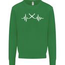 Pulse Artist Art Teacher Fine ECG Kids Sweatshirt Jumper Irish Green