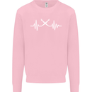 Pulse Artist Art Teacher Fine ECG Kids Sweatshirt Jumper Light Pink