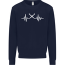 Pulse Artist Art Teacher Fine ECG Kids Sweatshirt Jumper Navy Blue
