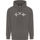 Pulse Artist Art Teacher Fine ECG Mens 80% Cotton Hoodie Charcoal