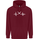 Pulse Artist Art Teacher Fine ECG Mens 80% Cotton Hoodie Maroon
