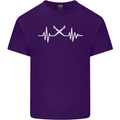 Pulse Artist Art Teacher Fine ECG Mens Cotton T-Shirt Tee Top Purple
