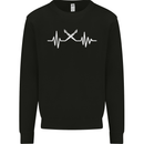 Pulse Artist Art Teacher Fine ECG Mens Sweatshirt Jumper Black