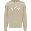 Pulse Artist Art Teacher Fine ECG Mens Sweatshirt Jumper Sand