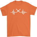 Pulse Artist Art Teacher Fine ECG Mens T-Shirt Cotton Gildan Orange