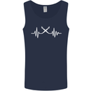 Pulse Artist Art Teacher Fine ECG Mens Vest Tank Top Navy Blue