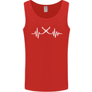 Pulse Artist Art Teacher Fine ECG Mens Vest Tank Top Red