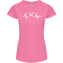 Pulse Artist Art Teacher Fine ECG Womens Petite Cut T-Shirt Azalea