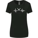 Pulse Artist Art Teacher Fine ECG Womens Wider Cut T-Shirt Black