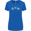 Pulse Artist Art Teacher Fine ECG Womens Wider Cut T-Shirt Royal Blue