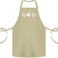 Pulse Badminton Player Funny ECG Cotton Apron 100% Organic Khaki