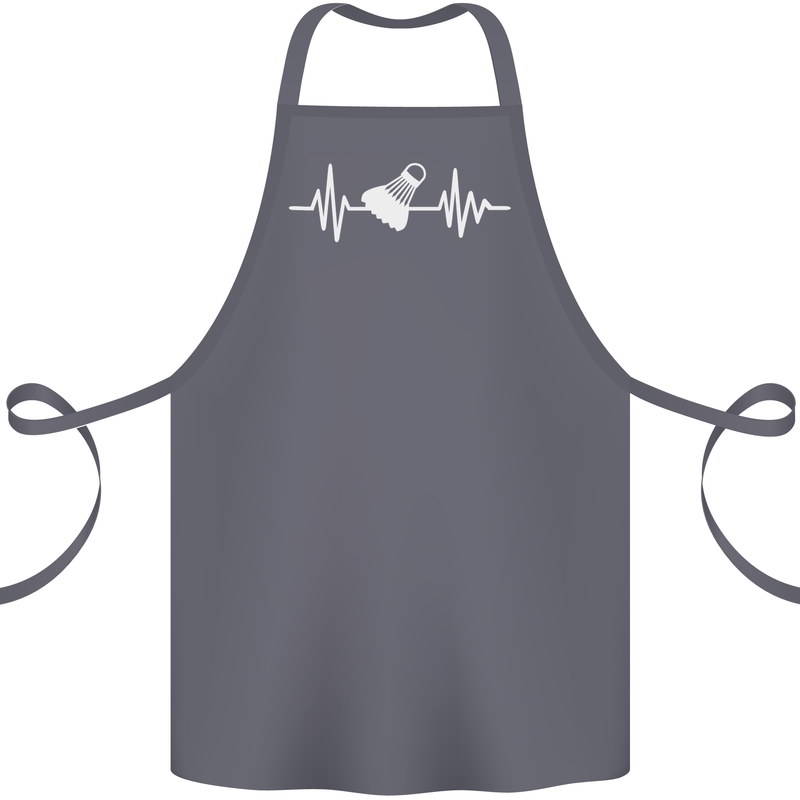 Pulse Badminton Player Funny ECG Cotton Apron 100% Organic Steel
