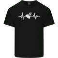 Pulse Badminton Player Funny ECG Kids T-Shirt Childrens Black