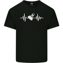 Pulse Badminton Player Funny ECG Kids T-Shirt Childrens Black