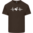 Pulse Badminton Player Funny ECG Kids T-Shirt Childrens Chocolate