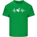 Pulse Badminton Player Funny ECG Kids T-Shirt Childrens Irish Green