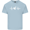 Pulse Badminton Player Funny ECG Kids T-Shirt Childrens Light Blue