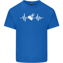 Pulse Badminton Player Funny ECG Kids T-Shirt Childrens Royal Blue
