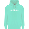Pulse Badminton Player Funny ECG Mens 80% Cotton Hoodie Peppermint